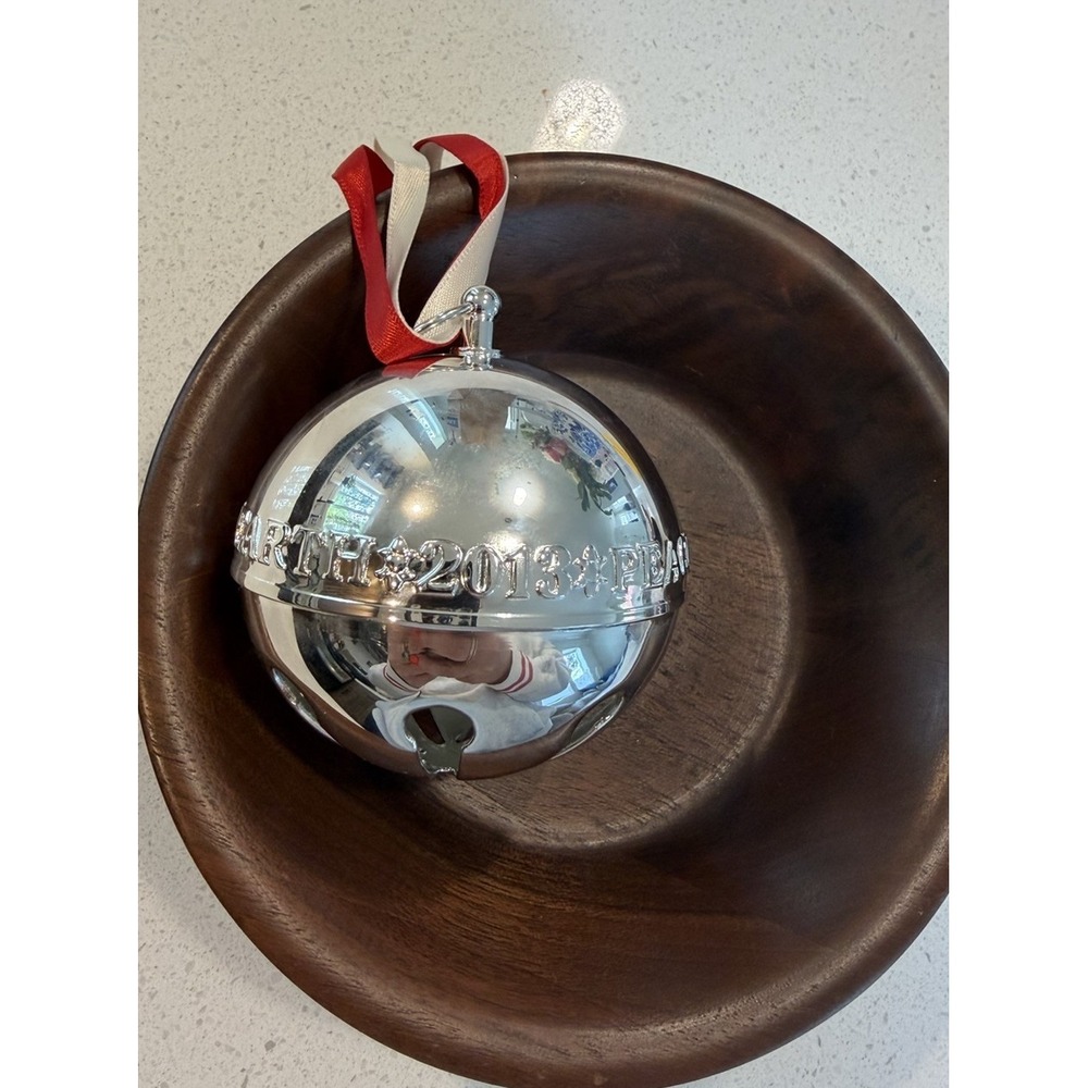 Wallace Silver Plated 2013 ANNUAL SLEIGH BELL Christmas Ornament - NO BOX